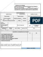 Solicitud de Certificacion Automatica para Tecnicos de Farmacia