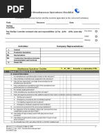 JO Simultaneous Operations Checklist