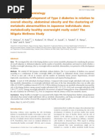 Risk of DMT II in Overall Obesity, Abdominal Obes and Metabolic Abn in Japan