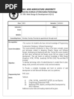 Pmas Arid Agriculture University: CS 709: Web Design & Development 4 (3-2)