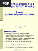 CMOS Analog Design Using All-Region MOSFET Modeling: Advanced MOS Transistor Modeling