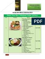 Paket Nasi Box (Minimal Order 20 Box) : Harga Dan Menu Catering 2019