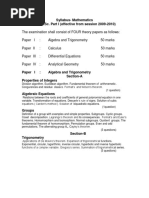 Ddu Syllabus Mathematics