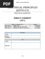 Electrical Principles (EET0113) : Direct Current (DC)