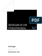 Research About Pyrophobia