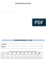 Aval. Diagnóstica 8º Ano - Português