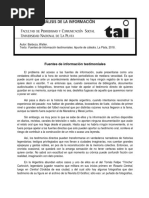 Sobre Fuentes de Información: Apunte de Cátedra TAI FPyCS UNLP