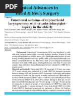 Functional Outcome of Supracricoid Laryngectomy With Cricohyoidoepiglottopexy in The Elderly