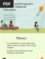 Theories and Perspective in Early Childhood Education