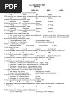 Grade 8 Summative Test (Matter) NAME: - YEAR & SEC.: - DATE: - SCORE