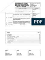 Procedimiento de Prueba Hidrostatica en Taller para Elementos de Tuberia Forzada Proyecto Misicuni