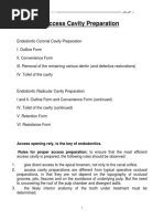 Access Cavity Preparation: Lecture Three