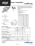 Darlington Power Transistors: NPN Silicon