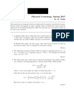 SPA6311 Physical Cosmology, Spring 2017: Exercise Sheet 6 Dr. K. Malik