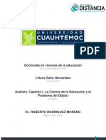 Análisis: Capítulo I. La Ciencia de La Educación y El Problema Del Objeto