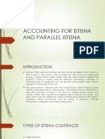 Accounting For Istisna and Parallel Istisna