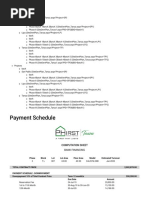 Payment Schedule: Computation Sheet Bank Financing