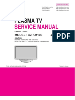 LG TV Plasma CH - PD92A 42PQ1100 PDF