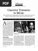 Creative Thinking in Music Hickey & Webster 2001