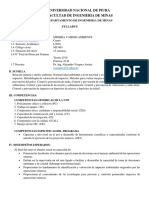 Syllabus Minería y Medio Ambiente