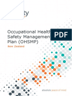 Occupational Health Saftey Management Plan (OHMSP) - NZ