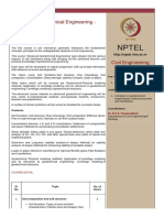 Syllabus Advanced Geotechnical Engineering (Video) PDF