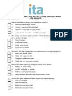 Motor Vehicle Body Repairer Practice Exam