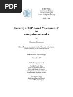 Security of SIP-based Voice Over IP in Enterprise Networks