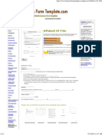 Affidavit of Title: Categories