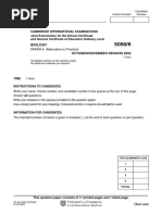 Biology: PAPER 6 Alternative To Practical