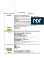 FICHA TECNICA ACIDO ACETICO - Odt