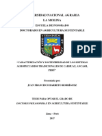 Barreto J.F. 2017. Caracterización y Sostenibilidad de Los Sistemas Agropecuarios Tradicionales de Carhuaz, Ancash, Perú