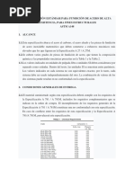 Especificación Estándar para Fundición de Acero de Alta Resistencia