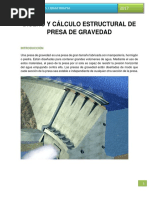 Diseño y Cálculo Estructural de Presa de Gravedad