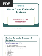 Micro II and Embedded Systems: Introduction To PIC Microcontroller