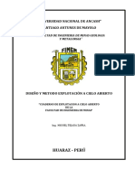 Cuaderno de Mineria A Cielo Abierto de La Facultad de Ingenieria de Minas PDF