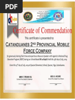 Sample Certificate-OK Sa DepEd