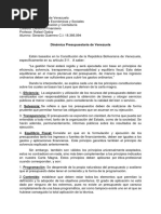 Principios Constitucionales Del Presupuesto en Venezuela