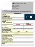 Visa Eligibility Assessment Form: To Do List