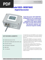 9733 0010 Model GEO-MSB780X Digital Barometer