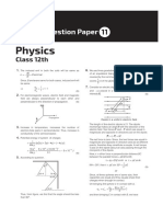 Physics: Sample Question Paper