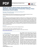 Study of Some Electrolysis Parameters For Chlorine and Hydrogen Production Using A New Membrane Electrolyzer