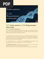 Acidos Nucleicos-Requerimientos Nutricionales