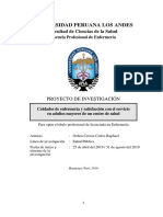 Cuidados de Enfermería y Satisfacción Con El Servicio de Adultos Mayores