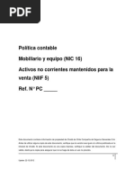 Politica Contable para Mobiliario y Equipo