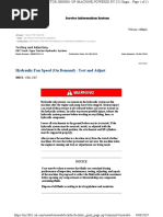 Hydraulic Fan Speed (On Demand) - Test and Adjust: Previous Screen
