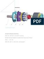 Hydraulic Pump Calculations