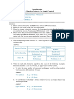 Hypothesis Testing - One Sample Test