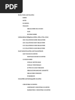 Debt Securities Security Type Bonds, Notes and Securities