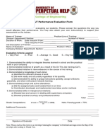 OJT Matrix Performance Evaluation Form